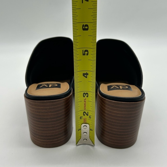 dv by Dolce Vita Black Leather Block Heel Mules Women’s Size 8 NWB - Picture 7 of 10